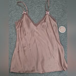 NWT Vintage Rebecca Taylor Light Pink Silk Lace Camisole Top Size 2